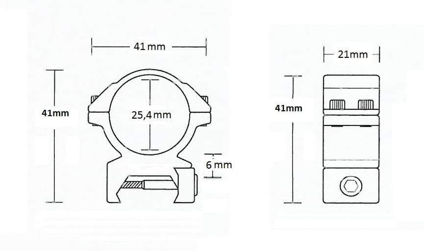 Montáž Hawke Match, dvojdielna, (priemer oka 25,4 mm), weaver, nízka