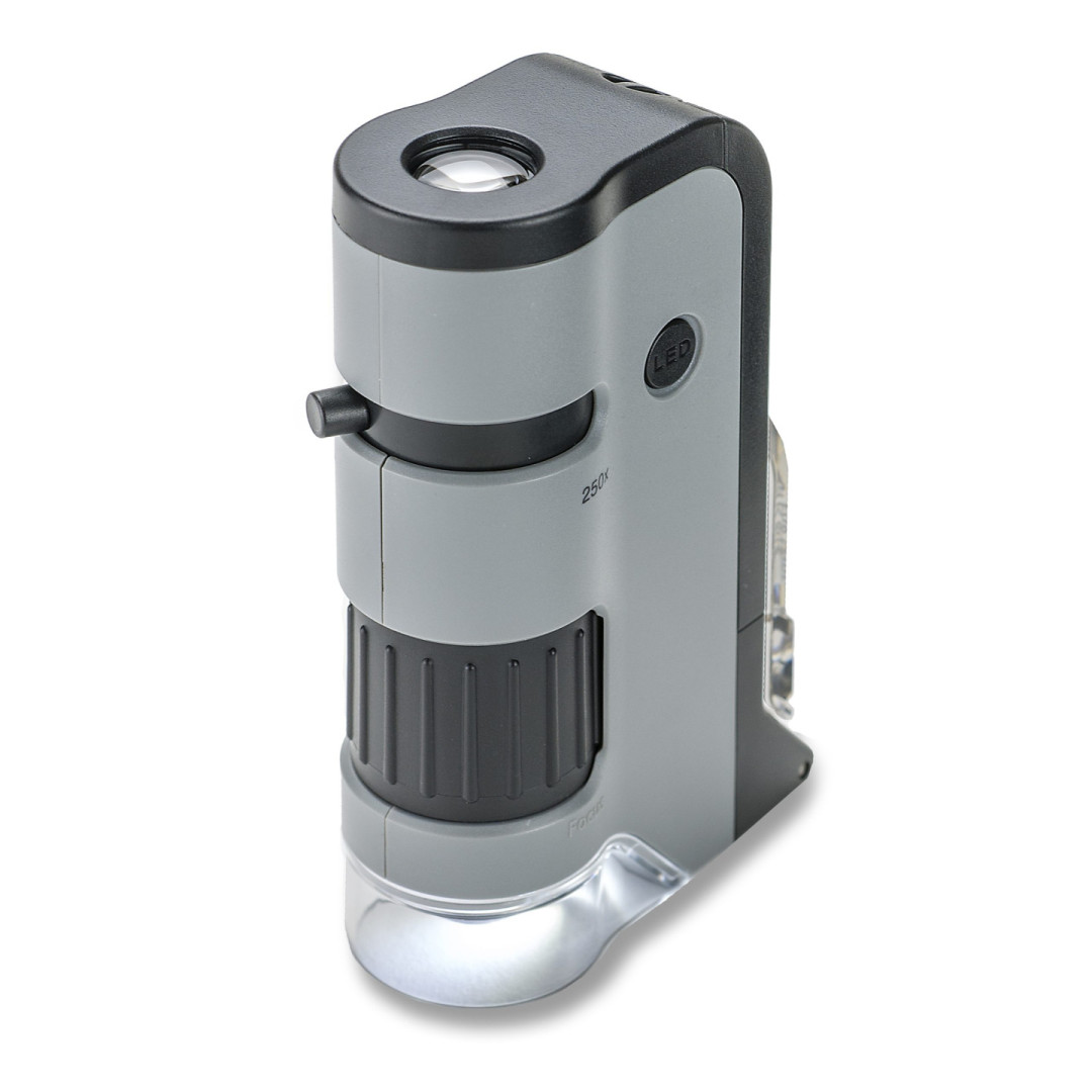 Mikroskop Carson MicroFlip™ 100x-250x LED UV s klipom na smartfón
